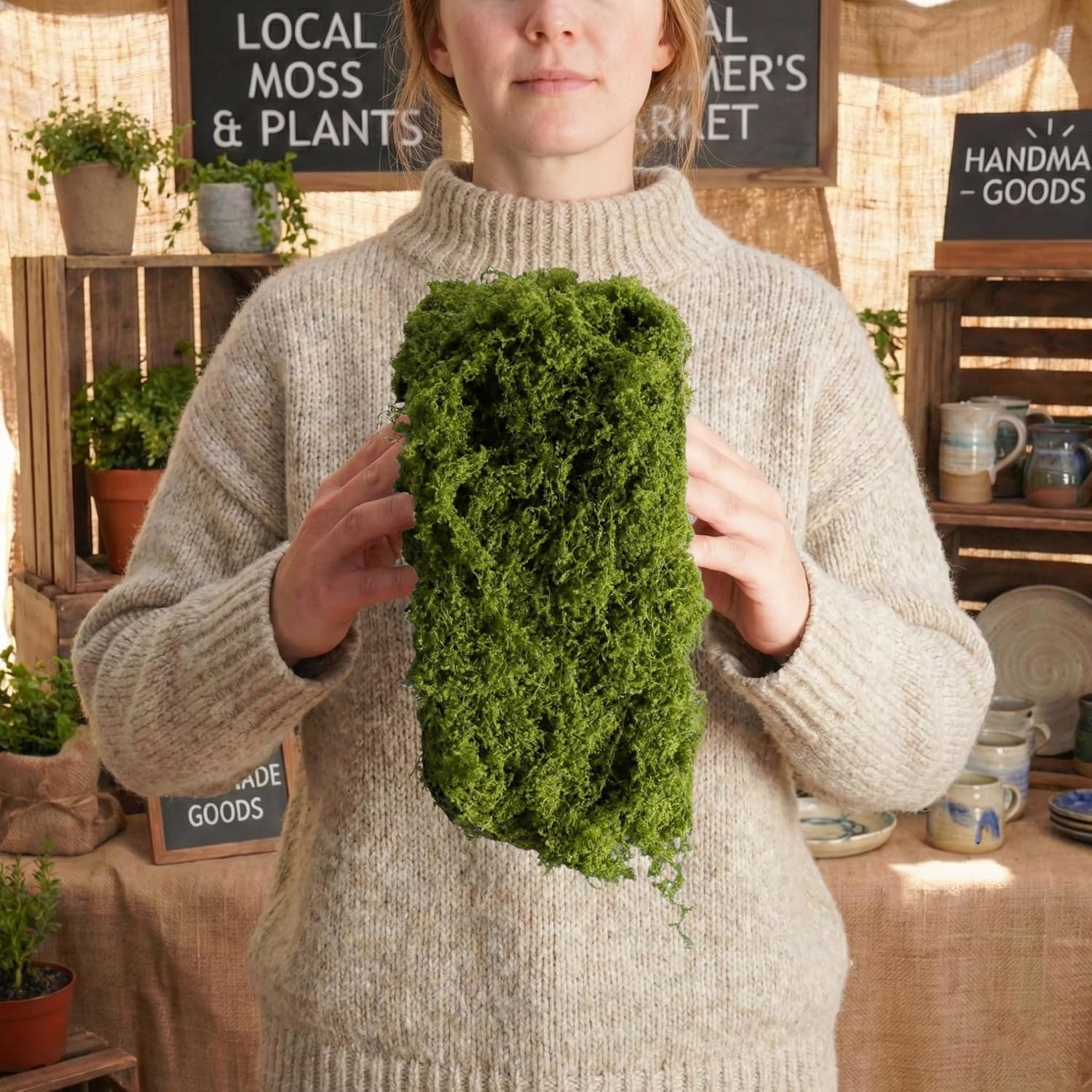 Yapay Yosun Masa Örtüsü Koyu Y - Sphagnum Moss Dry incelemesi ve fiyatı